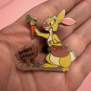 Disney Rabbit Brooch with Carrot and Basket